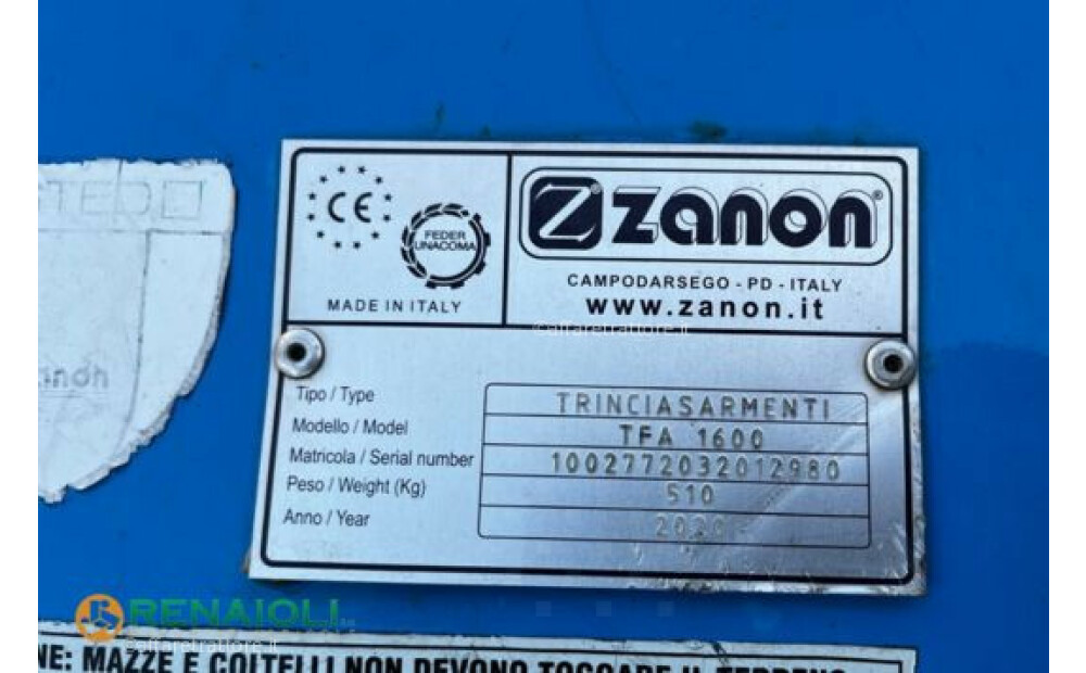 Zanon TFA 1600 ZANON PREMIČNA KOSILNICA (MD4977) Rabljena - 7