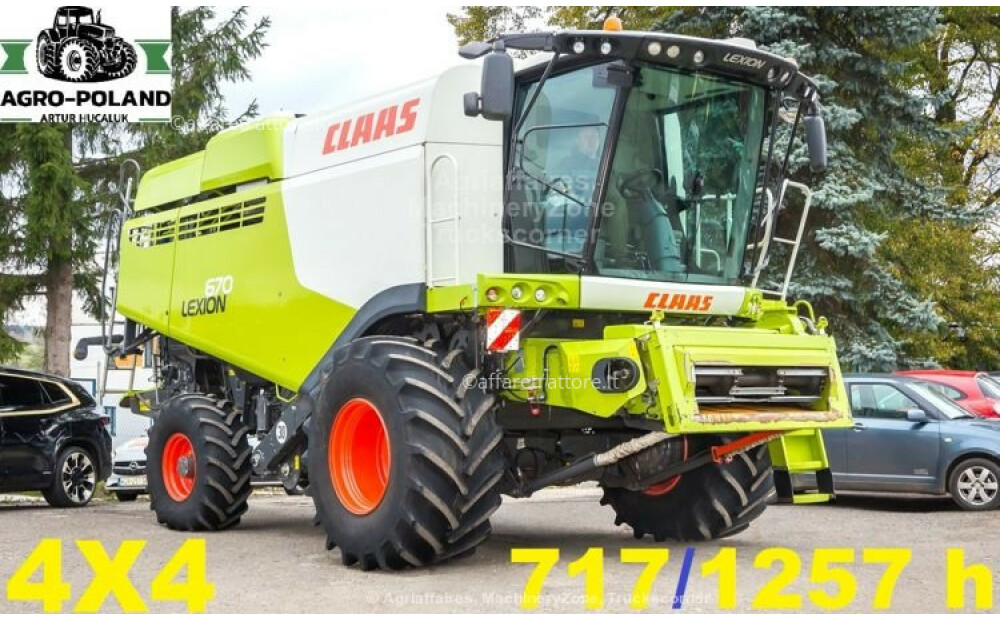 Claas LEXION 670 - ANNO 2019 - 4X4 - 1255 h - 3D + VARIO 770 - LASER PILOT Rabljeno - 4