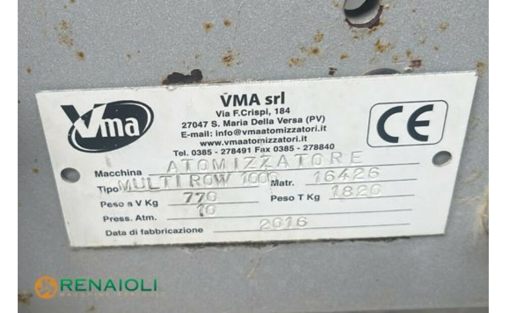 NEBULIZZATORE POWER MULTI ROW LT 1000 VMA (TDV8275) 2017 Usato - 5