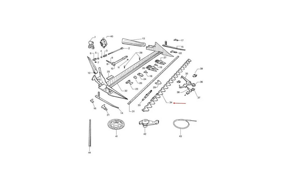 BCS 622 rezilo motorne kosilnice 21 delov 160 cm - 2