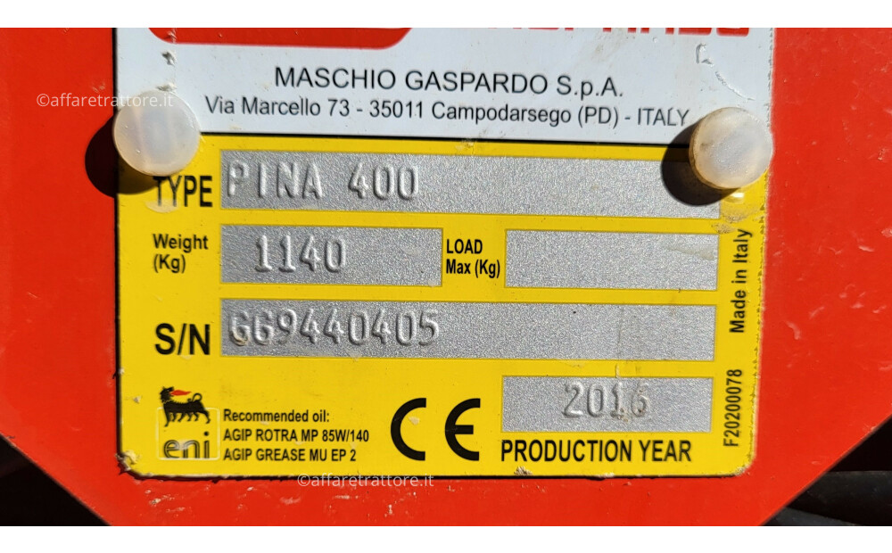 Maschio Gaspardo PINA 400 Rabljeno - 4