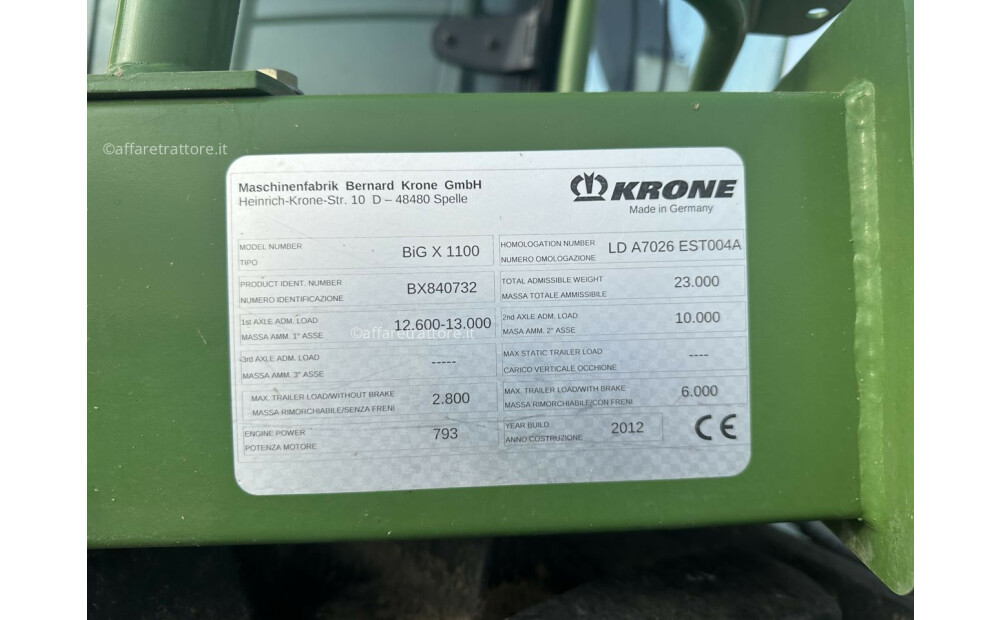 Krone BIG X 1100 Rabljen - 11