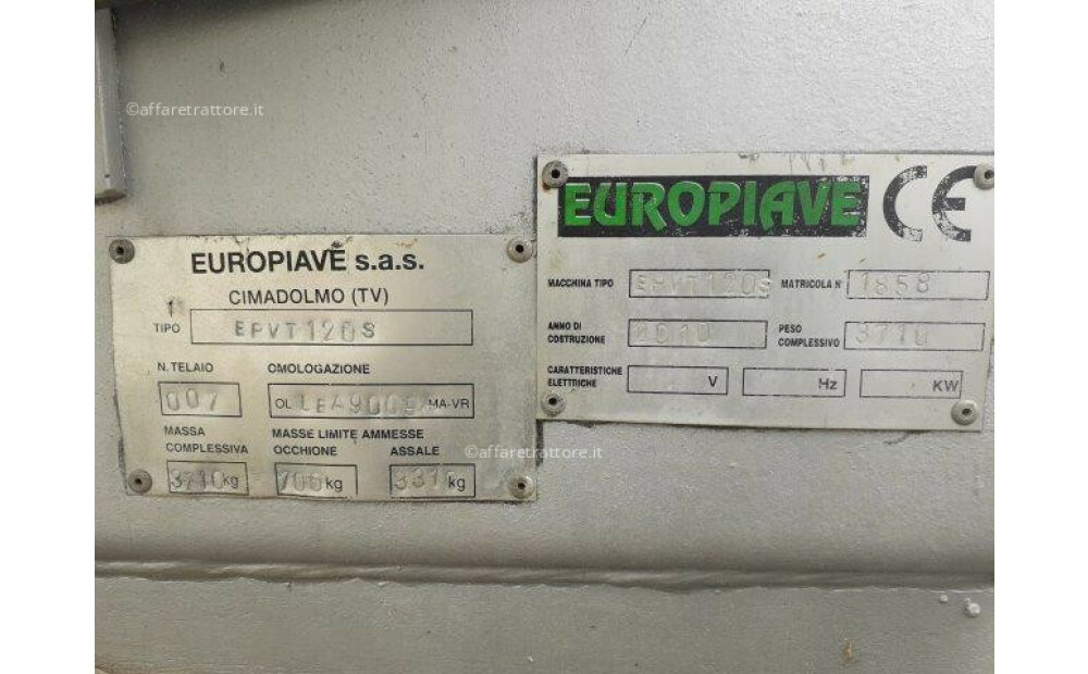 Atomizzatore EUROPIAVE EPVT 120 S - 3 filari - 2