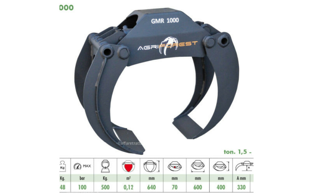 Pinza forestale Agriforest GMR 1000 - 1